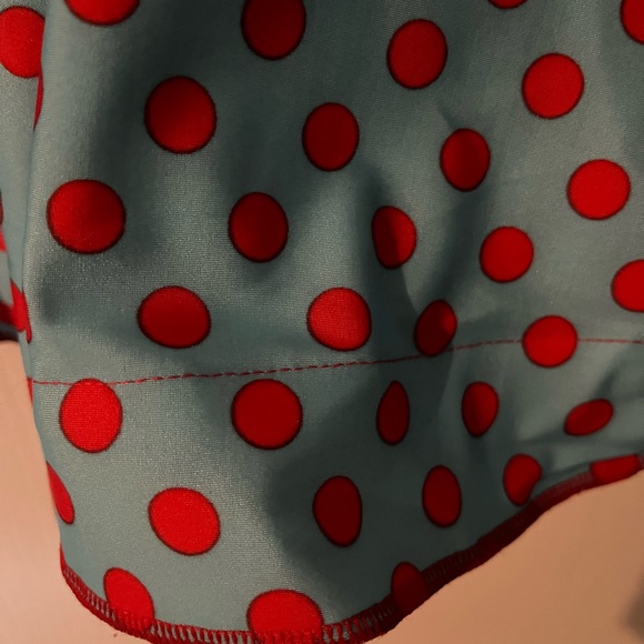 Red and blue polka dot dance dress - Picture 7 of 7